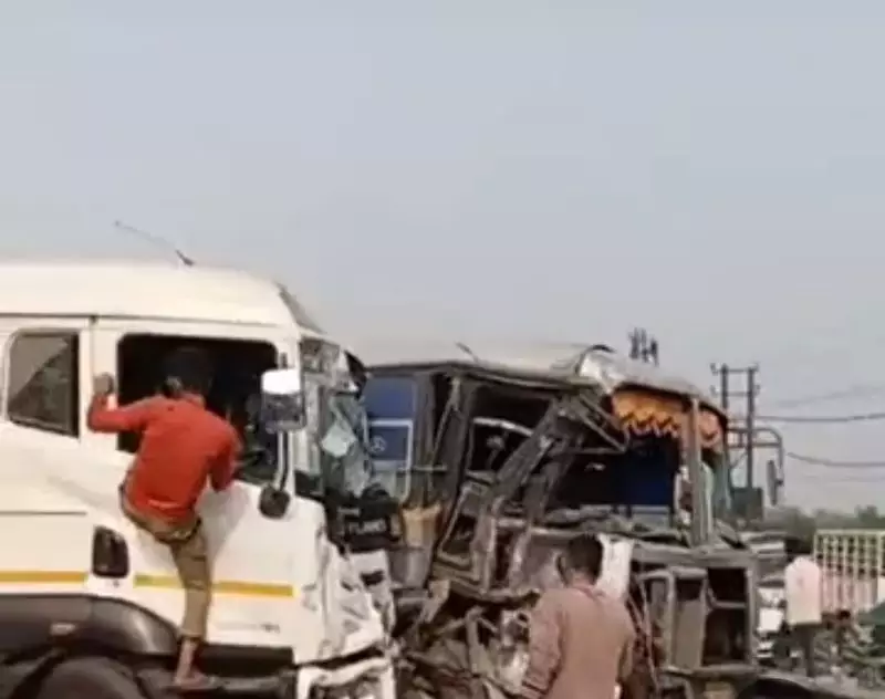 22 Injured in Major PRTC Bus-Truck Collision on Ludhiana-Delhi Highway | Safety Concerns Raised