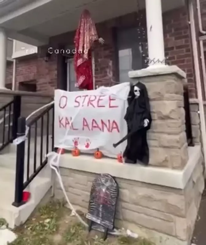 Bollywood Meets Halloween: Indian Family's Spooktacular Decor in Canada Takes Internet by Storm