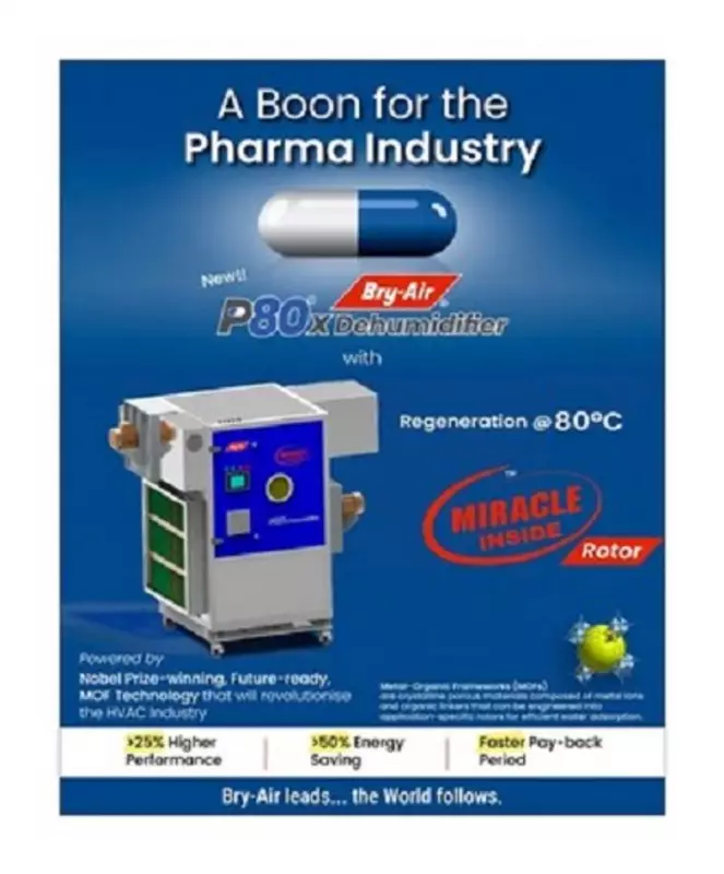 Bry-Air Launches P80X: Advanced MOF Dehumidifier for Pharma