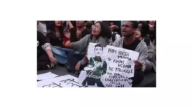 Delhi Pollution Protest Sparks Controversy With Maoist Leader Posters