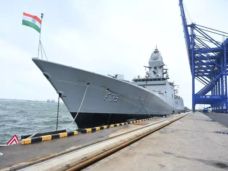INS Vikrant & INS Udaygiri Showcase India's Naval Power at Sri Lanka Fleet Review