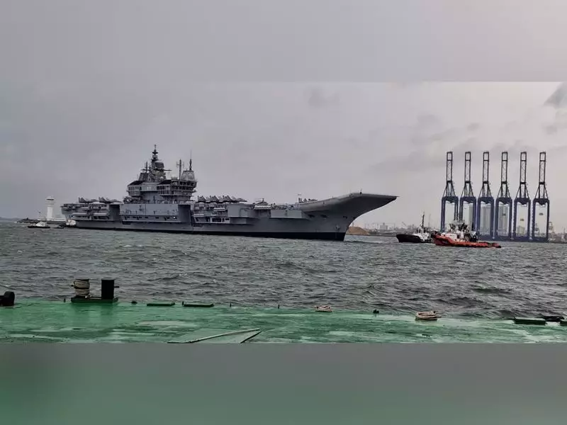 INS Vikrant Docks in Sri Lanka for Naval Fleet Review Celebrating 75 Years