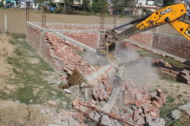 Jagadhri Demolition Drive: 50 Illegal Structures Removed