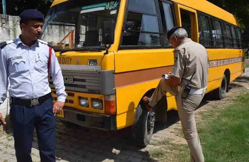 Jalandhar School Buses Fail Safety Check: Three Vehicles Challaned During Surprise Inspection