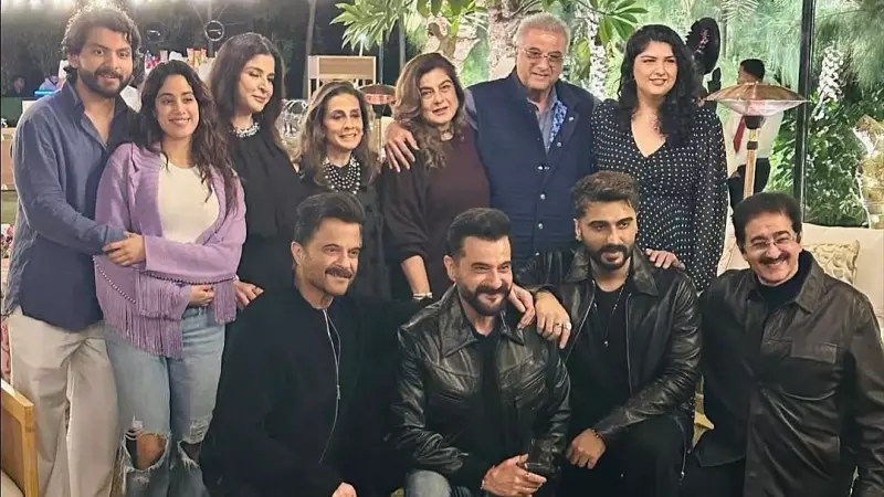 Janhvi Kapoor & Shikhar Pahariya's PDA Steals Spotlight at Boney Kapoor's 70th Birthday