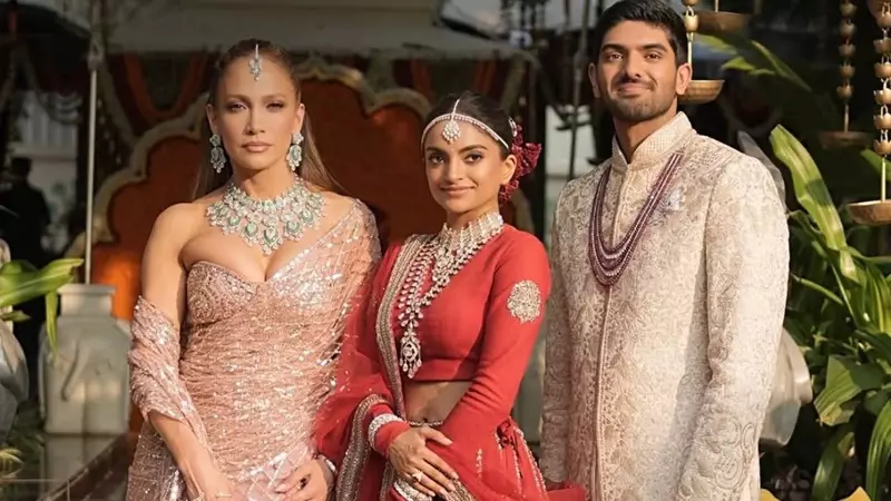 Jennifer Lopez Stuns in Sari at Netra-Vamsi Udaipur Wedding