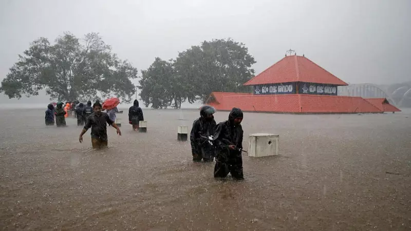 Kerala Rain Fury: Two Dead as Heavy Downpour Triggers Orange Alert in Five Districts