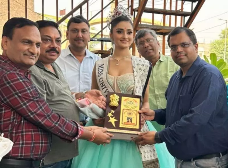Miss India Universe Manika Vishwakarma Returns Home to Rousing Welcome | Crowds Cheer Beauty Queen