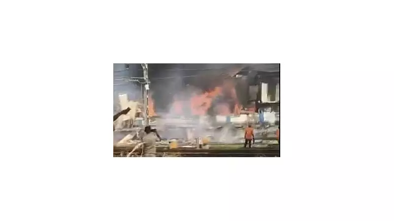 Mumbai Fire: Major Blaze Near Railway Tracks Halts Harbour Line Services