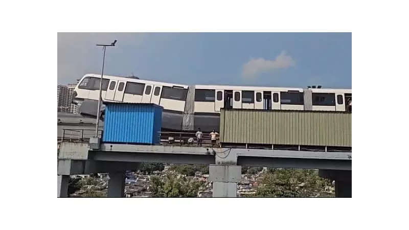 Mumbai Monorail Tilts During Test Run: Shocking Incident at Wadala Station