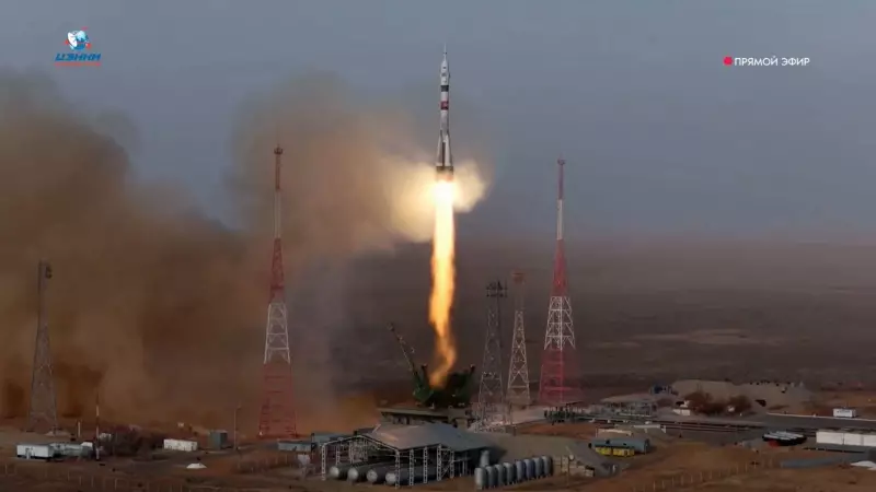 NASA Astronaut and Russian Crewmates Launch to ISS in Soyuz Rocket