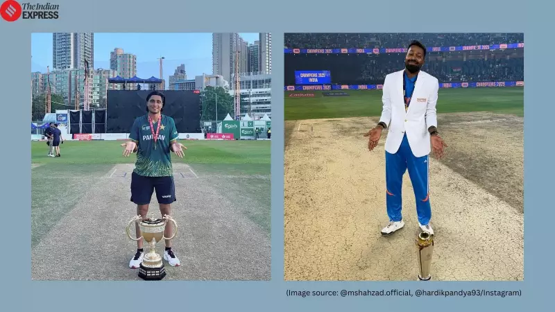 Pakistan's Muhammad Shahzad recreates Hardik Pandya's iconic victory pose