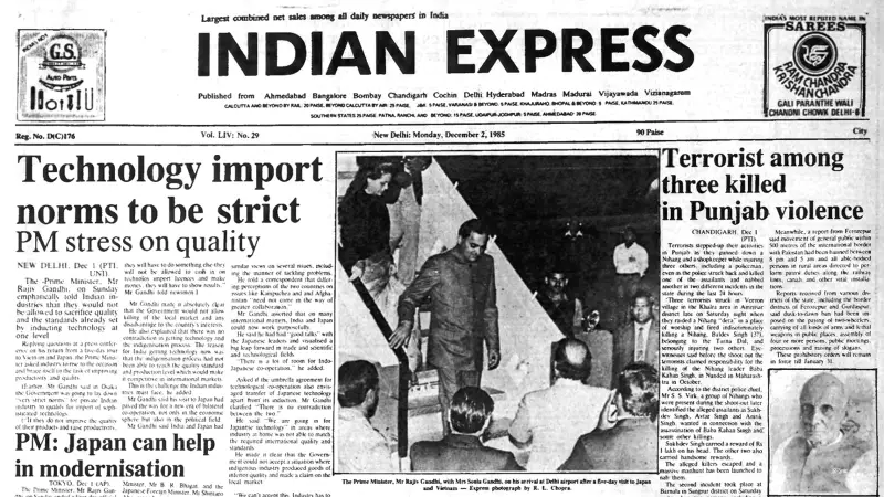 Rajiv Gandhi's 1985 Japan Visit: Seeking Modernisation & Bhopal's Painful Legacy