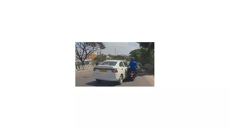 Road Rage Turns Violent: Cab Rams Motorcycle on KR Puram Flyover in Bengaluru