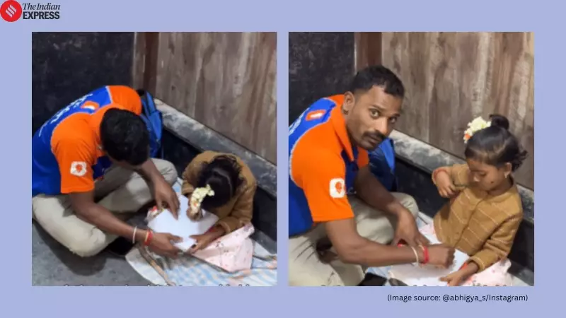 Swiggy Dad Inspires Internet by Teaching Daughter Between Deliveries