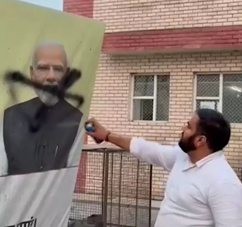 Youth Congress Leader and Aide Arrested for Defacing PM, CM Posters in Haryana