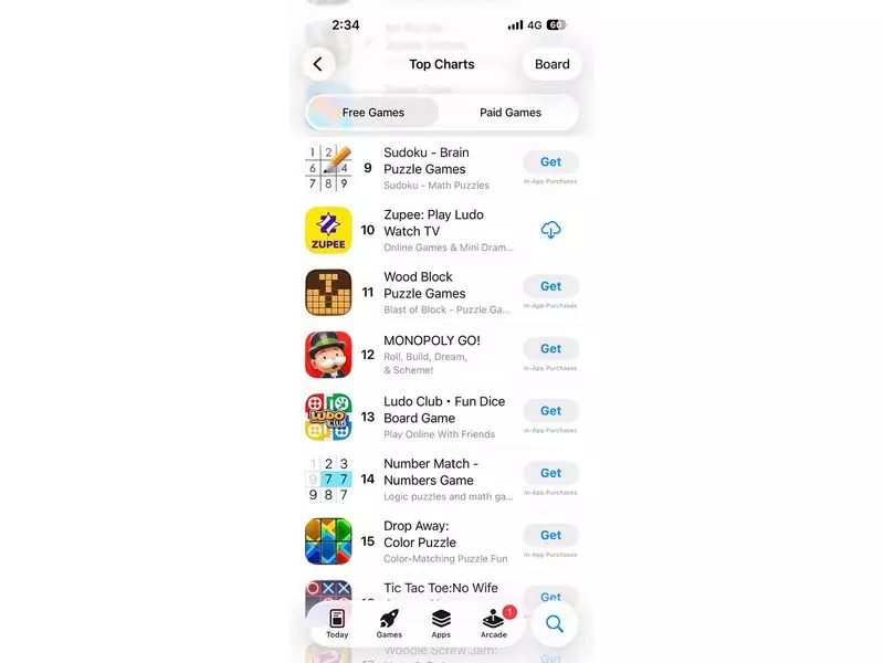 Zupee Hits Apple's Top 10 Free Board Games Globally with 4.5-Star Rating