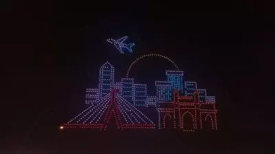 1,515 Drones Illuminate Navi Mumbai Sky Ahead of Airport's Historic Launch