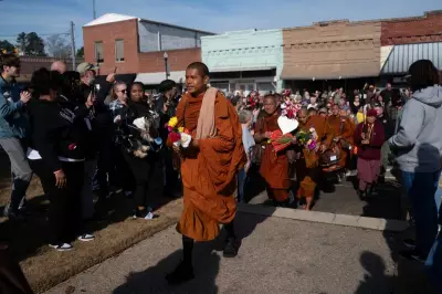 Buddhist Monks and Their Dog Aloka Walk 3,000 Miles for Peace, Captivate America