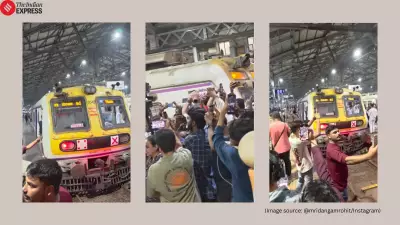 CSMT Mumbai Welcomes 2026 with Thunderous Train Horns at Midnight