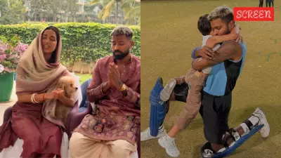 Hardik Pandya Shares Puja Moments with Girlfriend Mahieka & Son Agastya