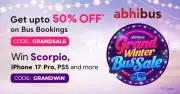 AbhiBus Grand Winter Bus Sale: Get Up to 50% Off & Chance to Win Car, iPhones, Gold Coins!
