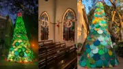 Bengaluru Church Erects 25-Ft Eco-Friendly Christmas Tree from Old Sarees