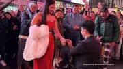 Bollywood-Style Proposal at Times Square Wins Hearts: Viral Video Crosses 2 Million Views