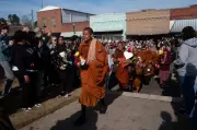 Buddhist Monks and Their Dog Aloka Walk 3,000 Miles for Peace, Captivate America