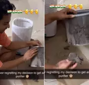 Delhi Air Purifier Filter Turns Black in 24 Hours, Sparks Alarm