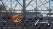 Dramatic Car Inferno on Brooklyn Bridge: SUV Fire Halts NYC Traffic | Shocking Video