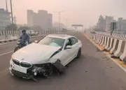 Drunk Man Crashes BMW into Divider in Ludhiana, Injures Two
