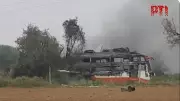 Jaipur Bus Inferno: Two Dead as Private Bus Catches Fire After Touching Live Wire | Shocking Incident