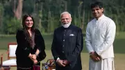 PM Modi Meets Neeraj Chopra & Wife Himani Mor, Discusses Sports