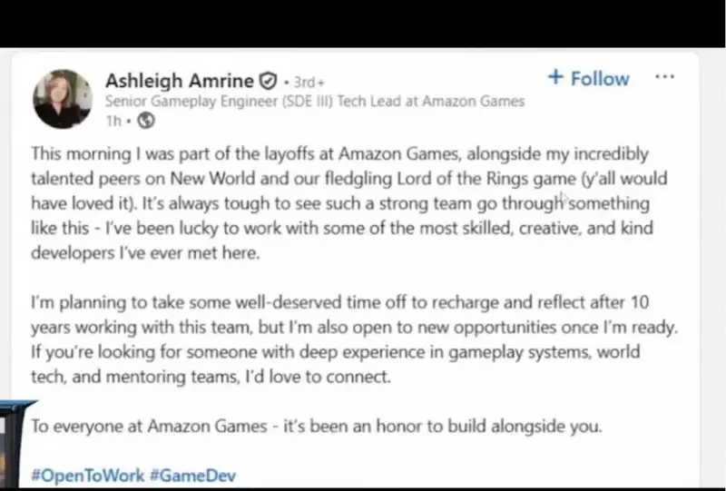 Amazon's Lord of the Rings MMO Game Cancelled: Laid-off Employee Reveals Shocking Details