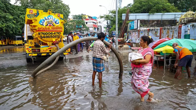 Chennai Battles Torrential Downpour: IMD Issues Red Alert as Cyclonic Threat Looms Over Tamil Nadu