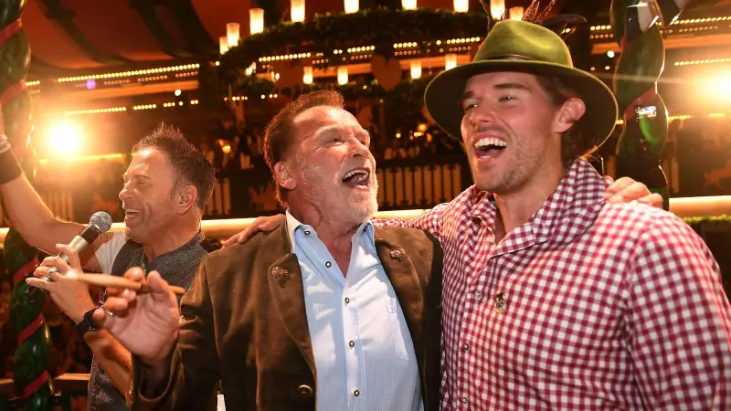 Christopher Schwarzenegger Shows Off Impressive Biceps After Dramatic Weight Loss Transformation