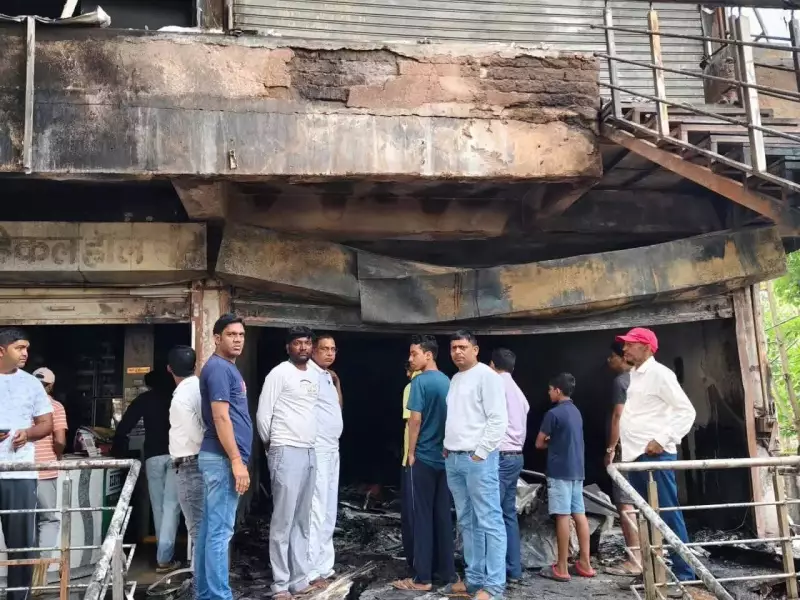 Massive Fire Ravages Hazaribag Commercial Hub: Shops and Offices Gutted in Overnight Inferno