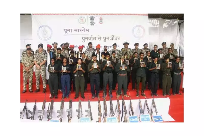 Red Carpet Rolled Out: 72 Maoists Surrender in Chhattisgarh's Bijapur and Kanker Districts