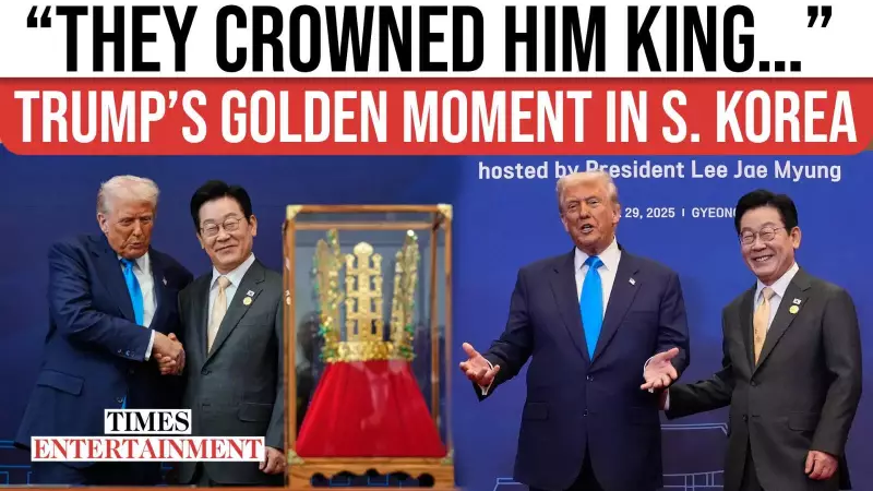 Trump Receives Gold Crown as South Korean President Lee Hails 'Golden Age' | Watch Viral Moment