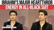 Ibrahim Ali Khan Steals the Spotlight in Sharp Black Suit at ELLE Event - See Viral Pics!