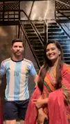 Messi Mania Hits Kolkata! Priyanka Sarkar to Inaugurate Football-Themed Jagaddhatri Puja Pandal in Rishra