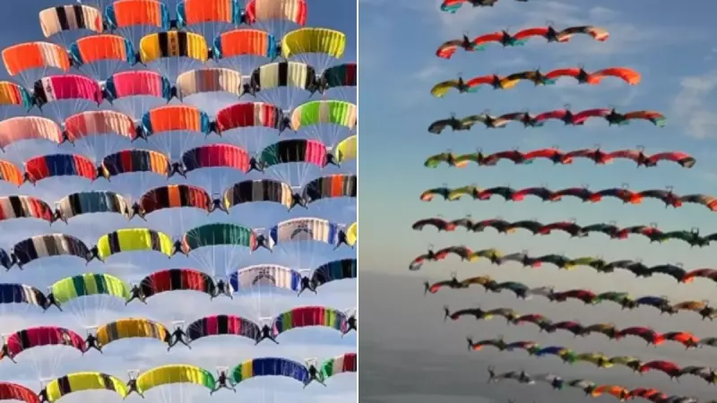 104 Skydivers Create Mesmerizing World Record Over Florida Skies