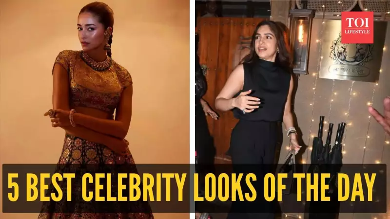 Ananya Panday to Bhumi Pednekar: Top 5 Celebrity Fashion Moments That Stole the Spotlight Today