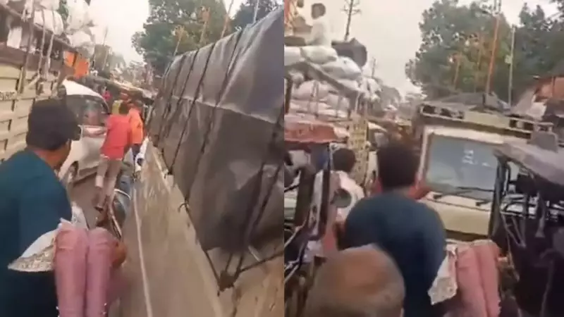 Father's Desperate Sprint: Carries Sick Daughter Through Traffic When Ambulance Gets Stuck in UP