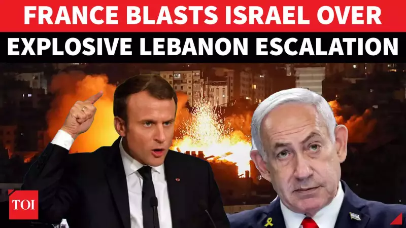 France Condemns Israeli Strike in Beirut, Warns of Regional War Risk