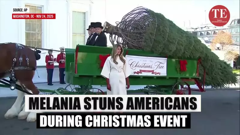 Melania Trump's 3-Minute Christmas Appearance Sparks Outrage