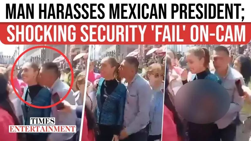 Shocking Moment: Mexican President Claudia Sheinbaum Groped in Public; Security Under Scrutiny | TOI Video