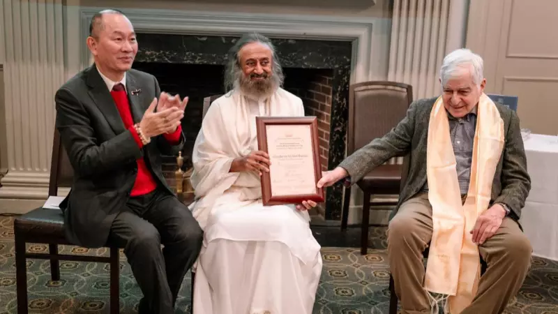 Spiritual Leader Sri Sri Ravi Shankar Honored with Prestigious 2025 World Peace and Security Leadership Award