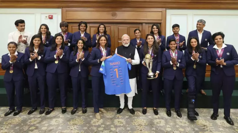 Team India Presents PM Modi with Special 'NAMO No.1' Jersey After Historic Victory